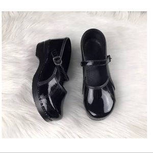 dansko marcelle black patent